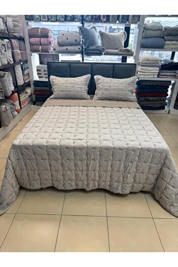 BERRY VALERİA ÇİFT KİŞİLİK YATAK ÖRTÜSÜ 240/260 CM VİZON