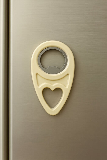 SİHİRLİ AYAKLAR Magnetic Cap Opener Beige Color Practical Opener 7 cm