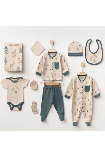 Aziz Bebe 10329 Baby Boy Beige 10-Piece Hospital Release