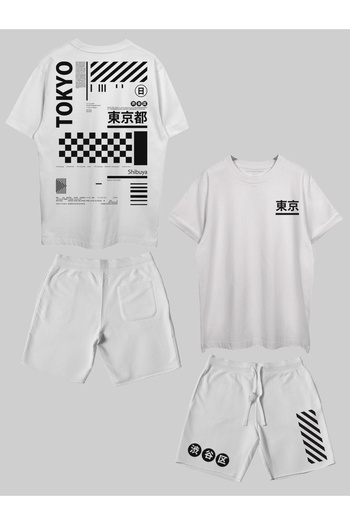THREADCURRY Tokyo Grid Printed Co-ord Set for Men & Women
