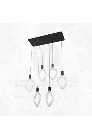 homelight Modern LED Piano Black Chandelier - Model A