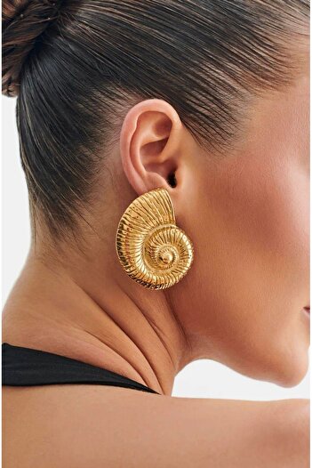 Be Best Women's Gold Color Snail Earrings Be141