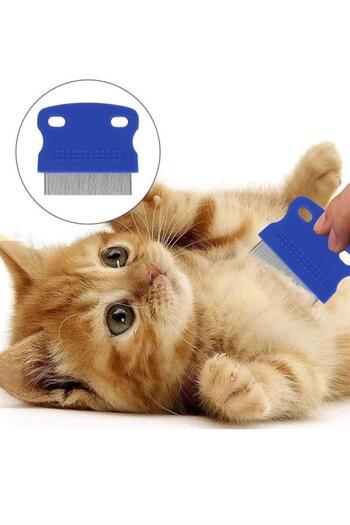 ZERO LAND Hn-Shop Cat Dog Hair Lice Flea Remover Comb Cleaning Comb Set 4-Piece Set