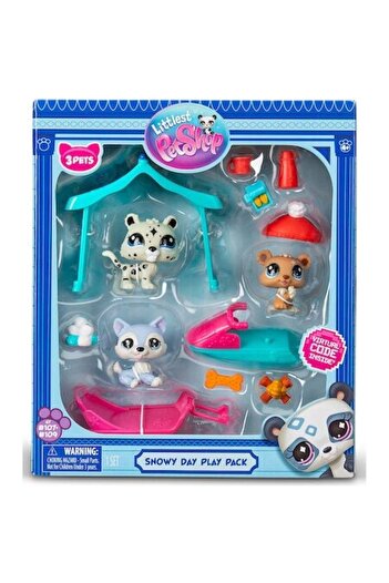 Littlest Pet Shop Set 3 figurine Littlest Pet Shop, Snowy Day