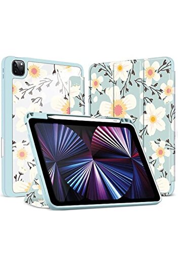 O Ozone Case Compatible With iPad Pro 12.9 2021/2020/2018, Auto Sleep/Wake with Pencil Holder, Anti