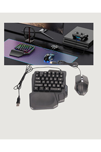 AyrStore Mobil PUBG Oyuncuları İçin 5in1 Klavye Mouse Oyun Seti – BT5.3 Destekli