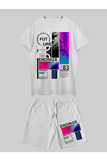 THREADCURRY Endings Printed Co-ord Set for Men & Women