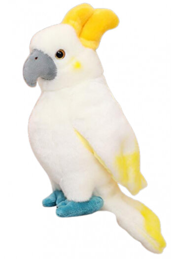 REBELS Plush Parrot - White Cockatoo, 35 cm