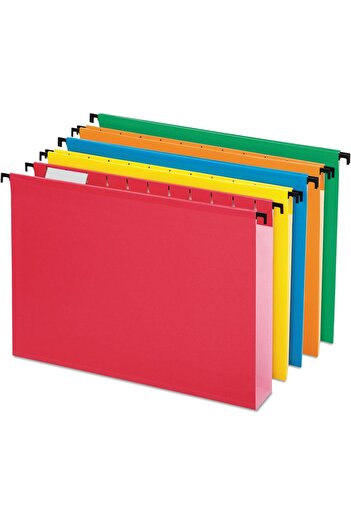 STOREMAX Snshop Surehook Extra Capacity Reinforced Hanging Folders, Letter Size, Assorted Colors