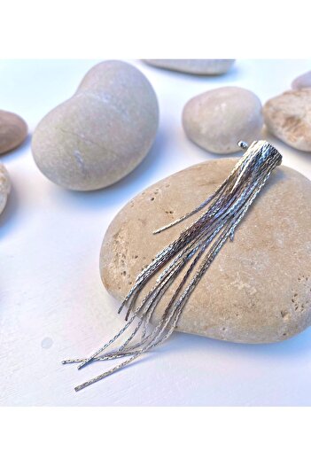 milayk Straight Fringed Silver Earcuff