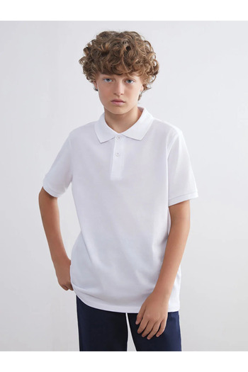 LC Waikiki Lcw Kidswhite Polo Neck Basic Boy's T-Shirt 2-Pack