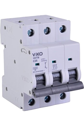 STOREMAX صمام حماية أوتوماتيكي 10VTB-3C25 من سيلبيوست، 10 كيلو أمبير، نوع C، 3 أقطاب، 25 أمبير، عصري 266450