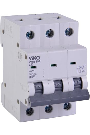 STOREMAX صمام حماية أوتوماتيكي 4VTB-3C40 من سيلبيوست، 4.5 كيلو أمبير، نوع C، 3 أقطاب، 40 أمبير، عصري 266450
