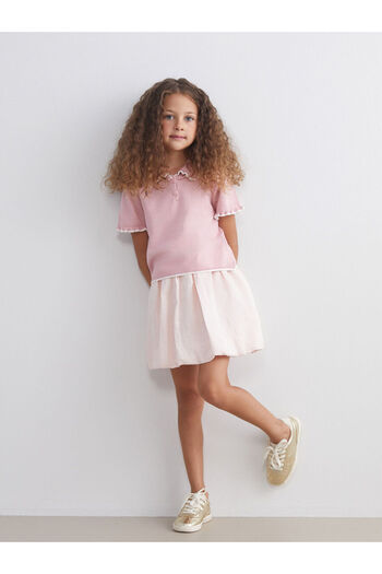 LC Waikiki Pleated Girl's Skirt with Elastic Waist