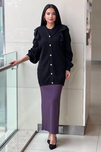Nuss 013-23K Mercerized Pencil Skirt