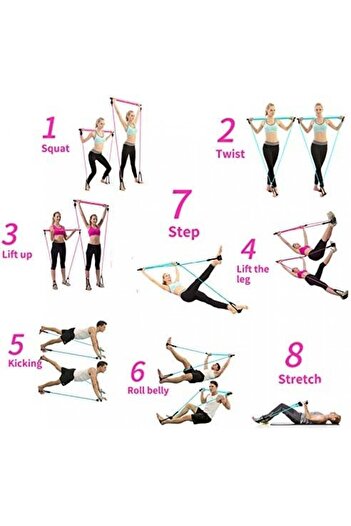 Al Rayyan Sports Pilates bar set with resistance band