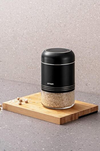 STOREMAX Sellbuyst Moko Storage Jar 650 ml Black Trendy 266450