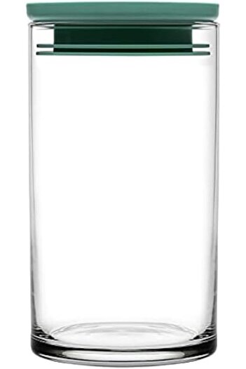 STOREMAX Snshop Breakfast Storage Jar - 750 Cc - Set of 2 - Green Lid 467437