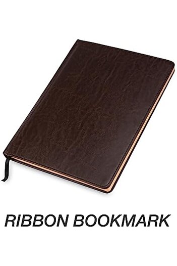 STOREMAX Snshop Vintage Hard Cover Notebook, Large Pu Leather Writing Pad, 18.5 X 25.5 Cm, 100 Sheets of Parchment t