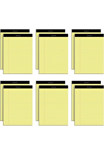 STOREMAX Snshop 8.5 X 11 Legal Pad, 12-Pack, Wide Ruled, Yellow Paper, 50 Sheets Per Pad
