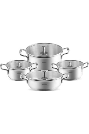 STOREMAX Sellbuyst Alaz 8 Piece Steel Cookware Set Trendy 266450