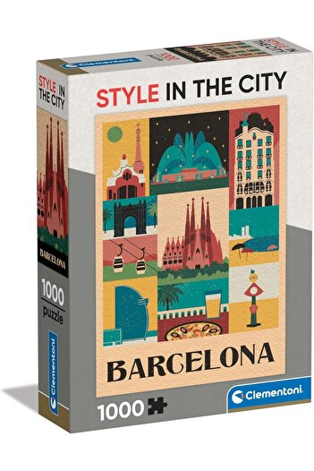 STOREMAX Snshop - 39847 - Style in the City Puzzle Barcelona - 1000 Pieces - Adult Puzzle, City Puzzle, Ill (Ill Likely Refers to the Abbreviation for "Illinois", but Without Context, It's Impossible to Be Sure)