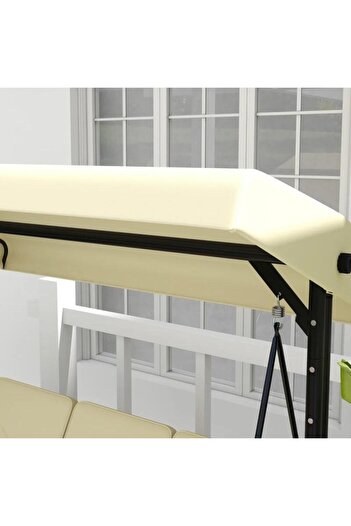 Mercaton Garden swing, 3 seats, beige, 195x117x175 cm, bed function, max 240 kg, Teko