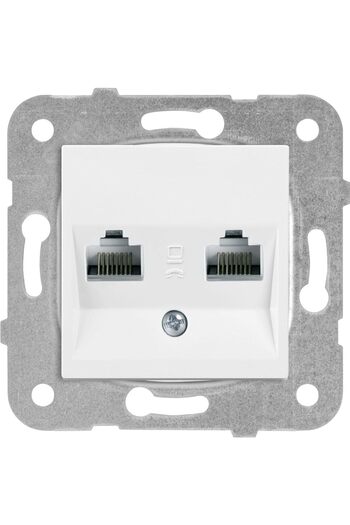 STOREMAX Sellbuyst Karre-Meridian White Double Data Cat6 Mechanism Trendy 266450