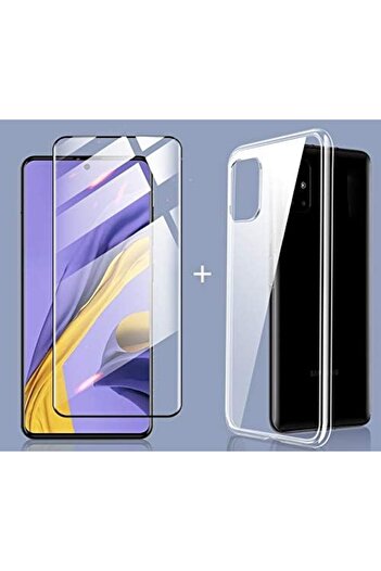 STOREMAX Polyspark A51 Compatible Transparent Silicone + Tempered Glass 9H Glass Screen Fashionflow