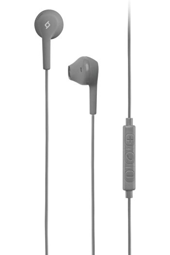 STOREMAX Polysight Rio Earphones with Remote and Microphone Grey Trendzap 467437