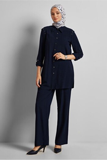 Alvina Pants Viscos Linen Set 45612