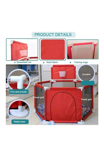 COOYA Baby playpen fence,Safety , Foldable, Sturdy , Easy to assemble,Breathable ,130x130x110cm
