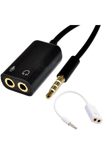 STOREMAX Aclyashop Aux 3.5mm Audio Microphone Headphone Converter Cable White 1058548