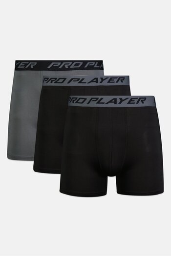Pro Player Men 3 Pack Brand logo Boxer Brief, Multicolor