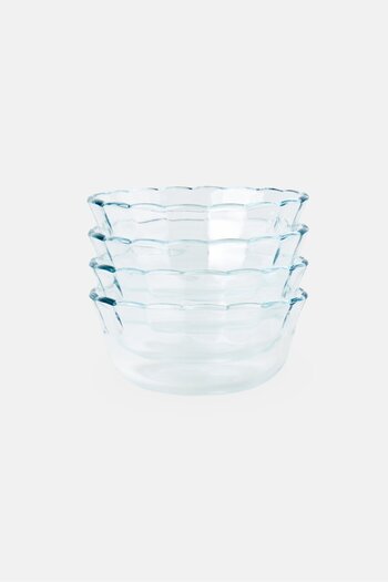 Oreo 4 Pieces Glass Bowl Set, Transparent