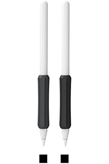 O Ozone Apple Pencil 2nd Gen /1st Silicone Grip Holder |For Magnetic Charging and Double Tap |Black
