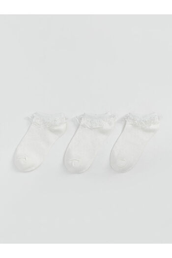 LC Waikiki Create Your Style from Uzg Store |   Lace Detailed Girl's Booties Socks 3-Piece