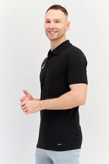 Puma Men Sportswear Fit Brand Logo Outdoor Polo Shirt, Black