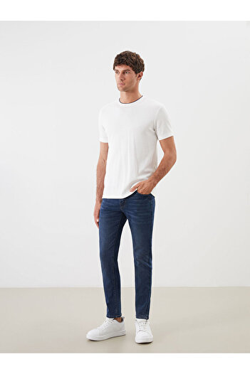 LC Waikiki Timeless Recommendations from Timeless Store |   Crew Neck Short Sleeve Combed Cotton Men's Textured T-Shirt