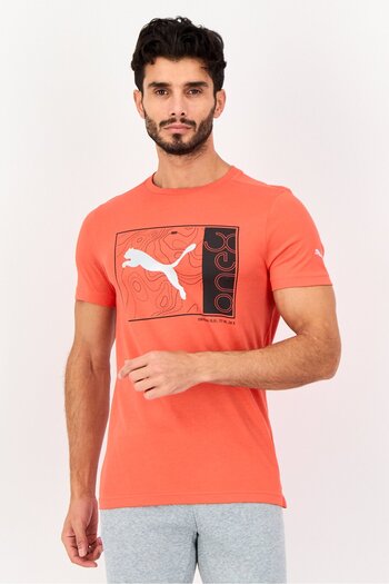 Puma x One8 Men Sportswear Fit Short Sleeve Outdoor T-Shirt, Red