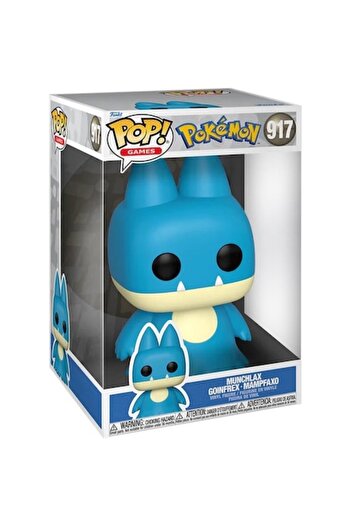 Funko Figurina - Pop! Games - Pokemon - Munchlax Goinfrex Mampfaxo, Albastru, 9.5 cm