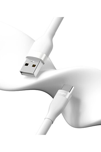 Ringke Fast Charging Pastel Cable | USB Type A to Type C | White 2m