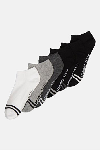 Steve Madden Women 6 Pair Brand Logo Low Cut Socks, Multicolor