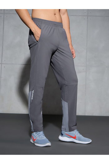 Technosport By Styli Men Grey Straight Fit Track Pants