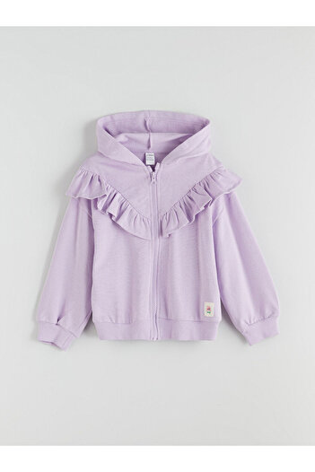 LC Waikiki Hooded Zippered Girl's Sweatshirt