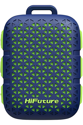 HiFuture مكبر صوت بوكيت إس ميني المحمول والقابل للارتداء، وقت تشغيل 8 ساعات، مشبك مغناطيسي - أزرق