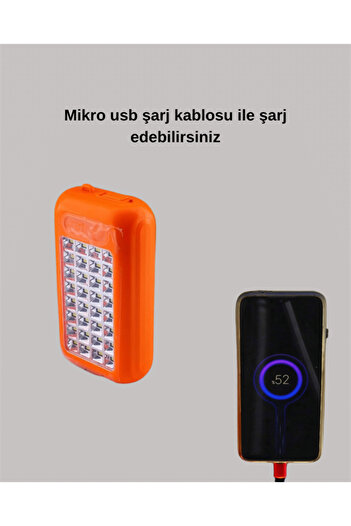 LaraThec Güneş Paneli Destekli Powerbank ve LED Işıldak – 10000 mAh, Çift USB, Outdoor Kullanım İçi