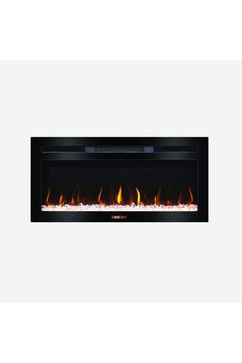 Koolen Decorative Heater with Flame Effect, 95 cm, Black, Bluetooth, 2000W