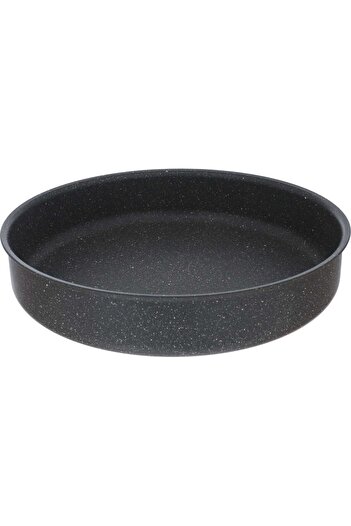 Alsaif Gallery Granite Oven Tray Set, Hashver, 3 Pieces, Turkish, Circular - Dark Grey