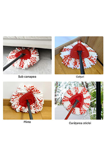 PAA-home Set of 3 mop refills compatible with Turbo EasyWring & Clean mop / O-Cedar Easywring mops